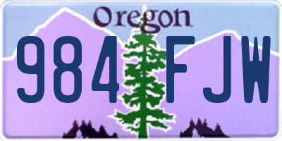 OR license plate 984FJW