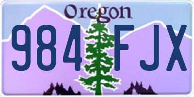 OR license plate 984FJX