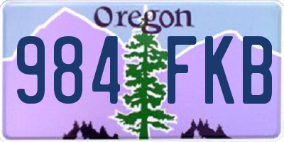 OR license plate 984FKB