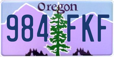 OR license plate 984FKF