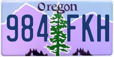 OR license plate 984FKH