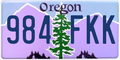 OR license plate 984FKK