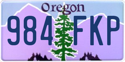 OR license plate 984FKP