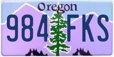 OR license plate 984FKS