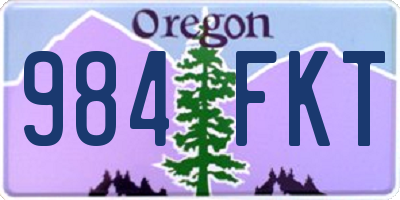 OR license plate 984FKT