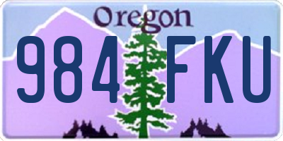 OR license plate 984FKU