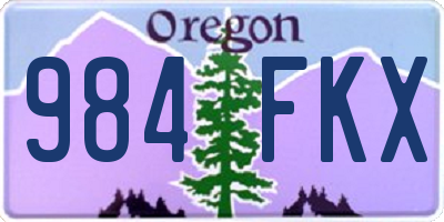 OR license plate 984FKX