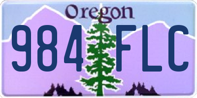 OR license plate 984FLC