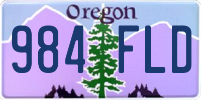 OR license plate 984FLD