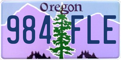 OR license plate 984FLE