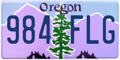 OR license plate 984FLG