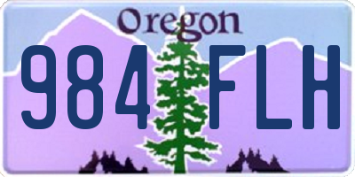 OR license plate 984FLH