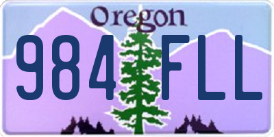 OR license plate 984FLL