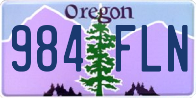 OR license plate 984FLN