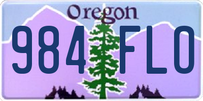 OR license plate 984FLO