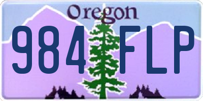 OR license plate 984FLP