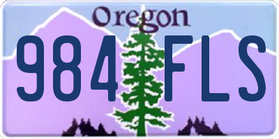 OR license plate 984FLS