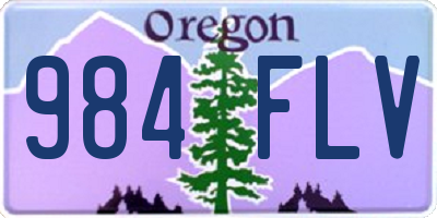 OR license plate 984FLV