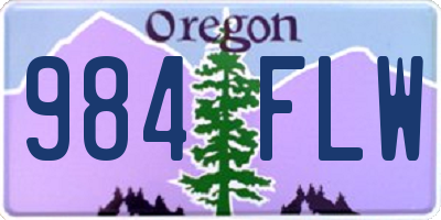 OR license plate 984FLW