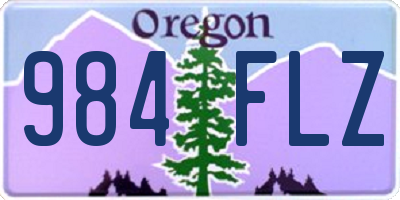 OR license plate 984FLZ