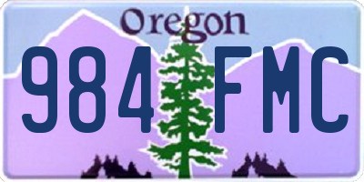 OR license plate 984FMC