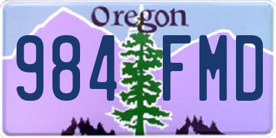 OR license plate 984FMD