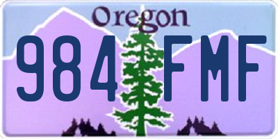 OR license plate 984FMF