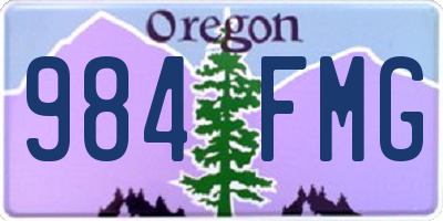 OR license plate 984FMG
