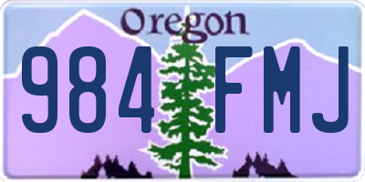 OR license plate 984FMJ
