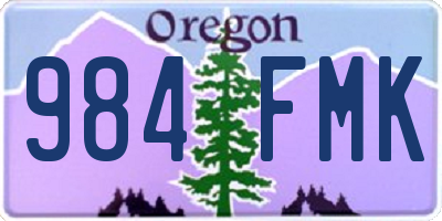 OR license plate 984FMK