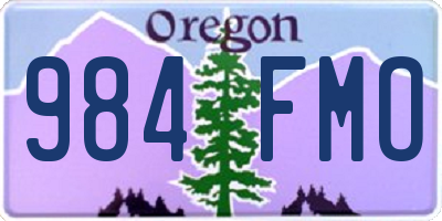 OR license plate 984FMO