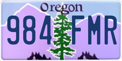 OR license plate 984FMR