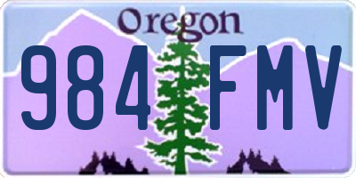 OR license plate 984FMV