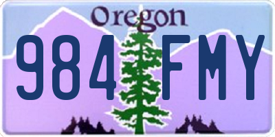 OR license plate 984FMY