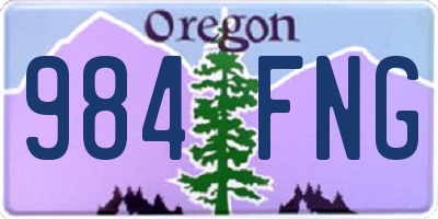 OR license plate 984FNG