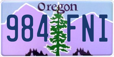 OR license plate 984FNI