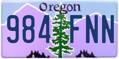 OR license plate 984FNN