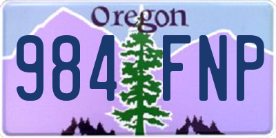 OR license plate 984FNP