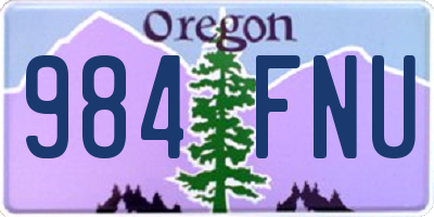 OR license plate 984FNU