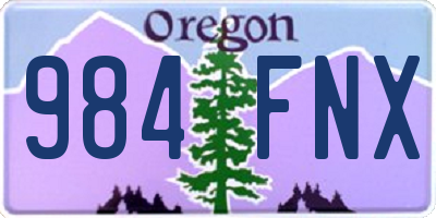 OR license plate 984FNX