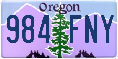 OR license plate 984FNY