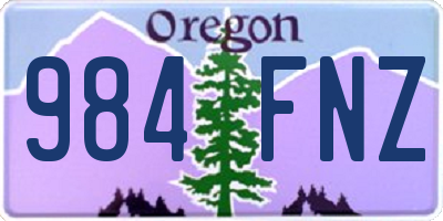 OR license plate 984FNZ