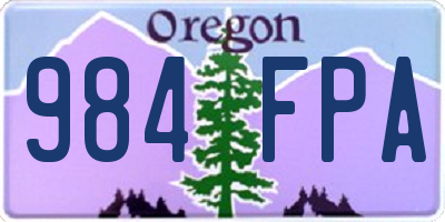 OR license plate 984FPA