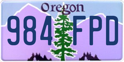 OR license plate 984FPD