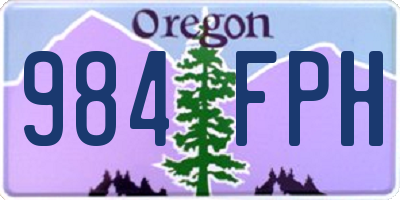 OR license plate 984FPH