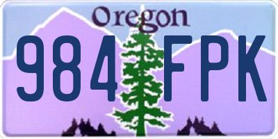OR license plate 984FPK