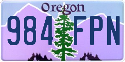 OR license plate 984FPN