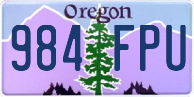 OR license plate 984FPU