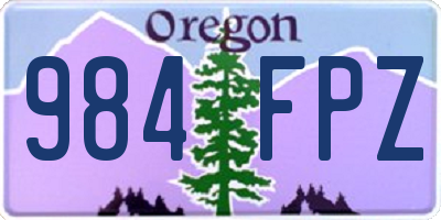 OR license plate 984FPZ