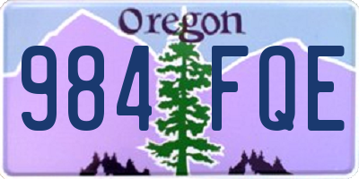 OR license plate 984FQE